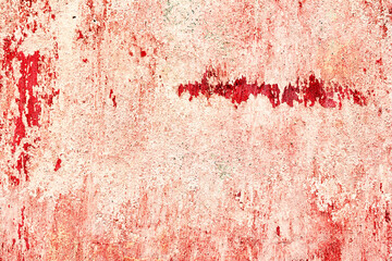 Background wall with putty painted pink texture surface
