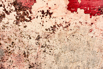 Background wall with putty painted pink texture surface