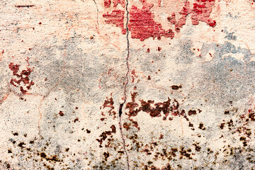Background wall with putty painted pink texture surface