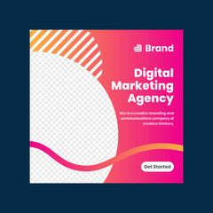 Marketing agency instagram post template