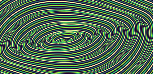 Striped surface. Liquid flowing shape. 3D wavy background with ripple effect. Modern pattern. Abstract vector illustration.