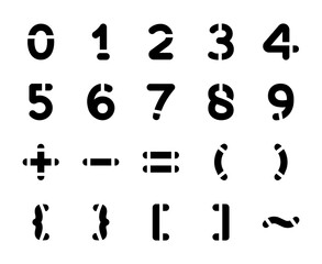 numbers icon set - vector illustration ( black Series )
