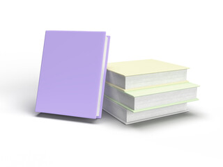 3d mockup of color book. Colourful books to insert your covers into the model. Illustration 3d