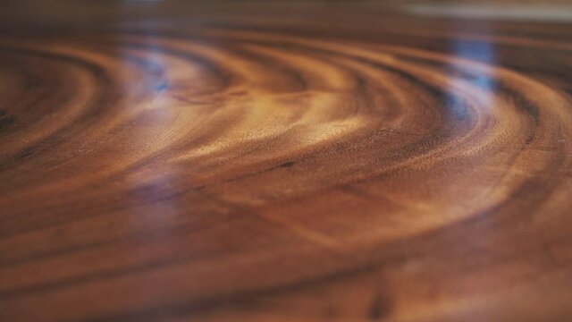 Close-up of lacquered wood texture. Copy space. Background