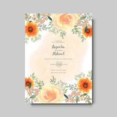beautiful and elegant wedding invitation floral concept