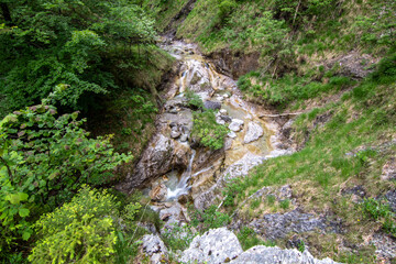 Scharnbach und Scharnbachschlucht, Nähe Weissbach an der Weissbachschlucht