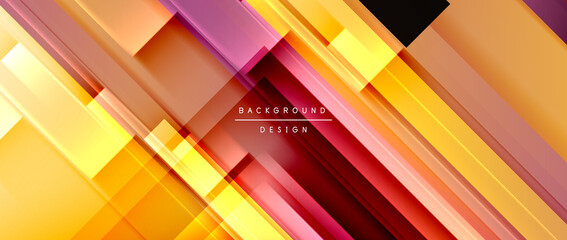 Dynamic lines on fluid color gradient. Trendy geometric abstract background for your text, logo or graphics