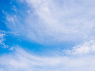 Blue hazy skies, with dreamy clouds. Such a tranquil scene. Great for backgrounds or cloud service related topics.