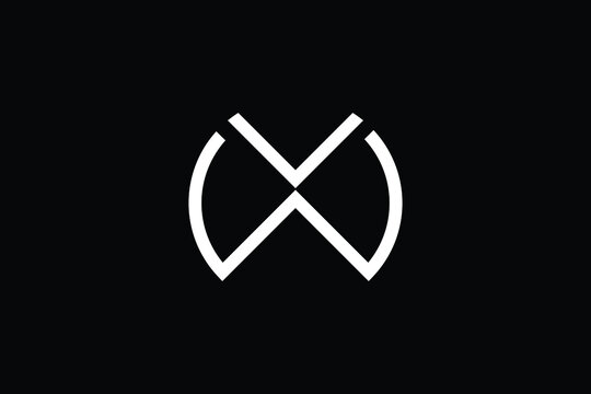 Minimal Innovative Initial WX logo and XW logo. Letter WX XW creative elegant Monogram. Premium Business logo icon. White color on black background