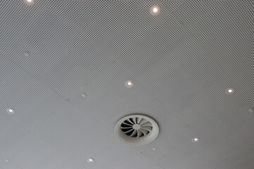 air conditioning on office ceiling view