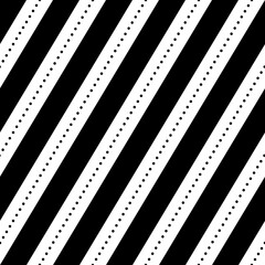 Obraz premium simple black angle diagonal lines with dots seamless pattern, background, wallpaper, texture, banner, label, vector design
