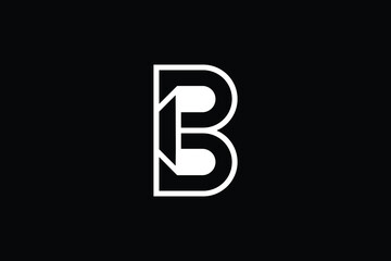 Minimal Innovative Initial B logo and BB logo. Letter B BB creative elegant Monogram. Premium Business logo icon. White color on black background