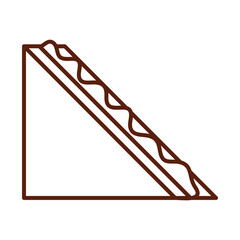 fast food slice sandwich dinner and menu, tasty meal and unhealthy line style icon