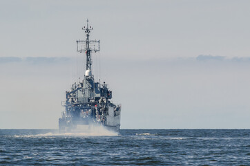 LANDING CRAFT - The warship is on patrol at sea © Wojciech Wrzesień