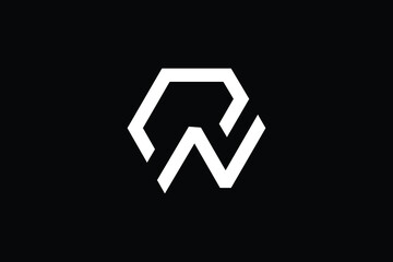 Minimal Innovative Initial CN logo and NC logo. Letter CN NC creative elegant Monogram. Premium Business logo icon. White color on black background