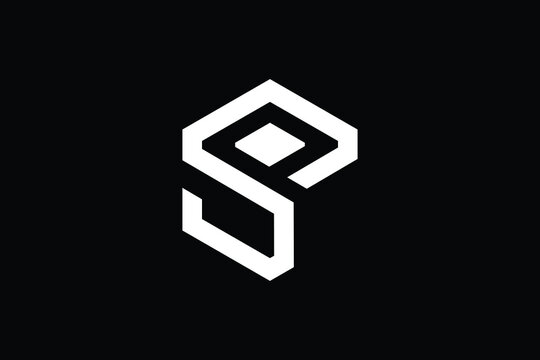 Minimal Innovative Initial SP logo and PS logo. Letter SP PS creative elegant Monogram. Premium Business logo icon. White color on black background