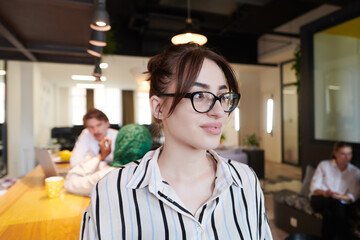 portrait of businesswoman with glasses