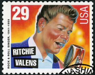 USA - 1993: shows Richard Steven Valenzuela Ritchie Valens (1941-1959), rock and roll singer,...