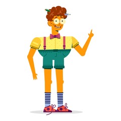 The guy with the glasses stuck pencils in his hair