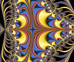 Computer generated abstract colorful fractal artwork