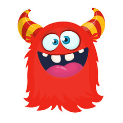 Happy cartoon monster character. Halloween vector illustration © drawkman