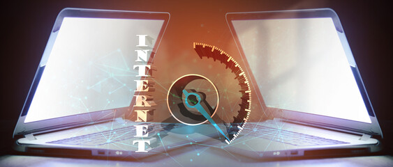 rapid internet speed without limit.3D illustration