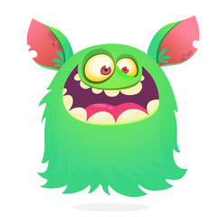 Fototapeta premium Funny cartoon monster. Illustration of cute monster creature. Halloween design