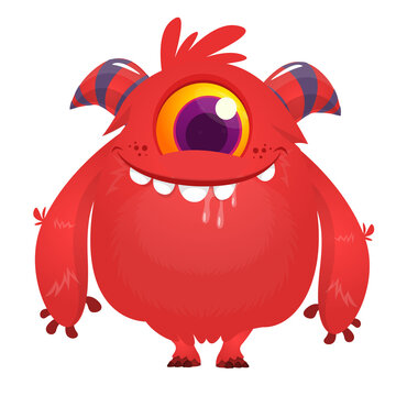 recommend clip art: Happy cartoon monster character. Halloween vector illustration