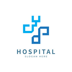 Obraz premium Health logo with initial letter YP, PY, Y P logo designs concept. Medical health-care logo designs template.