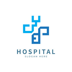 Health logo with initial letter YB, BY, Y B logo designs concept. Medical health-care logo designs template.