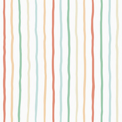simple pastel color childish hand drawn lines seamless pattern for background, wallpaper, texture, cover, card, banner, label etc. vector design