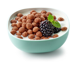 bowl of breakfast cereal balls