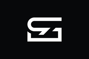 Minimal Innovative Initial RG logo and GR logo. Letter RG GR creative elegant Monogram. Premium Business logo icon. White color on black background