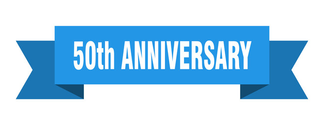 50th anniversary ribbon. 50th anniversary paper band banner sign