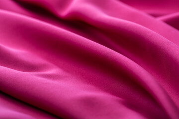 Silk Fabric Wave Texture Background, Red Satin Cloth Texture. Fabric silk texture