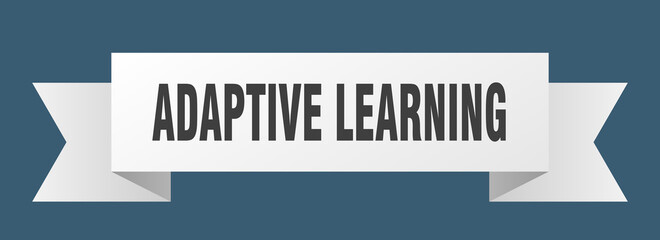 adaptive learning ribbon. adaptive learning paper band banner sign