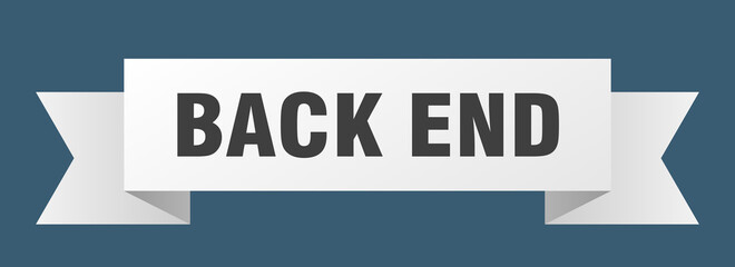 back end ribbon. back end paper band banner sign