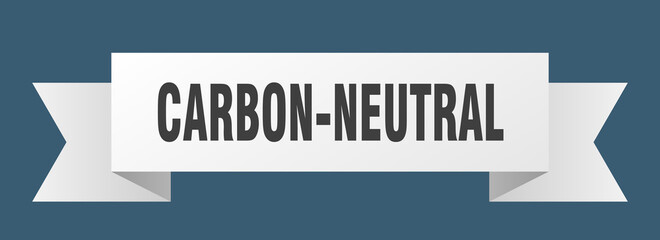 carbon-neutral ribbon. carbon-neutral paper band banner sign
