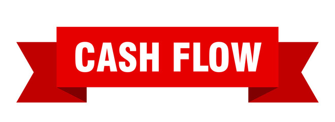cash flow ribbon. cash flow paper band banner sign