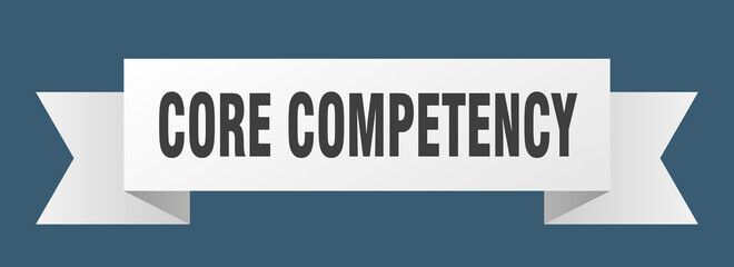 core competency ribbon. core competency paper band banner sign