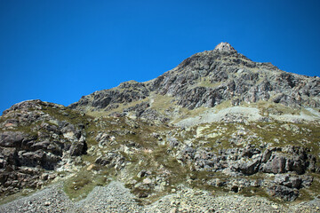 Bergpanorama auf dem Julierpass in der Schweiz 27.5.2020