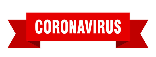 coronavirus ribbon. coronavirus paper band banner sign