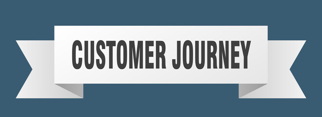 customer journey ribbon. customer journey paper band banner sign