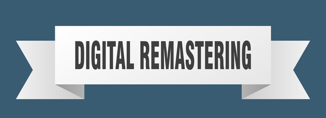 digital remastering ribbon. digital remastering paper band banner sign