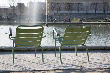 Seat by Lake, Tuileries Garden - Jardin des Tuileries; Paris