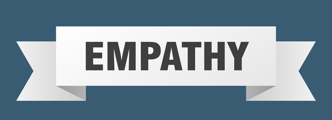 empathy ribbon. empathy paper band banner sign