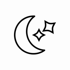 Outline moon icon.Moon vector illustration. Symbol for web and mobile