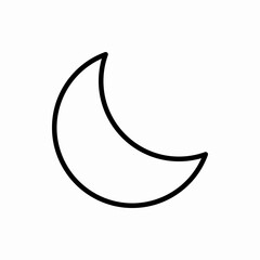 Obraz na płótnie Canvas Outline moon icon.Moon vector illustration. Symbol for web and mobile