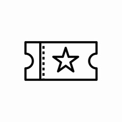 Outline movie ticket icon.Movie ticket vector illustration. Symbol for web and mobile