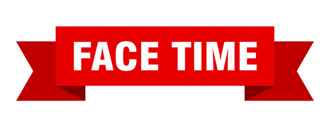 face time ribbon. face time paper band banner sign